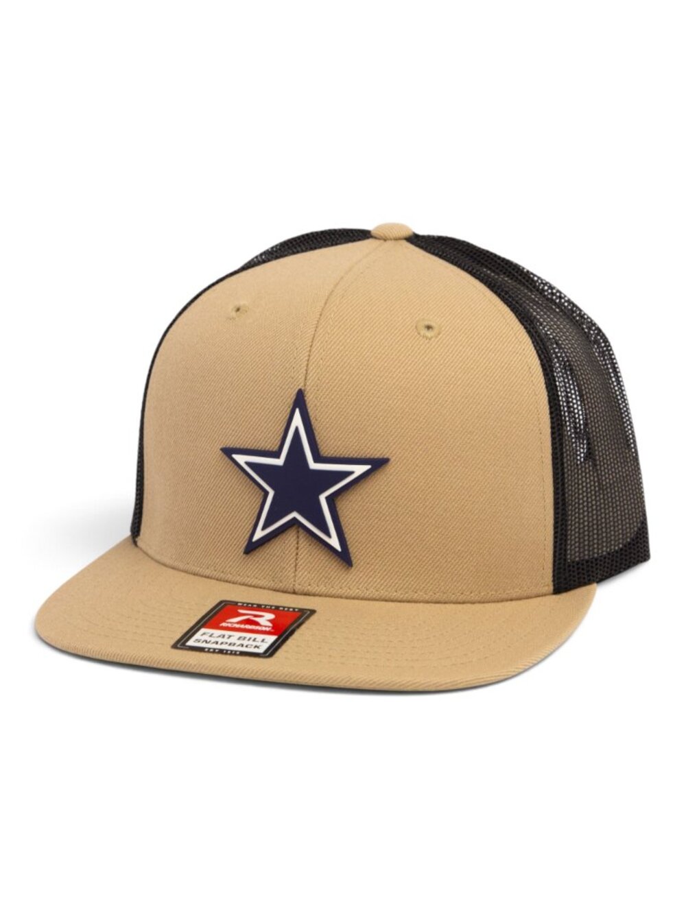 Dallas Cowboys 3D Wool Blend Flat Bill Hat- Tan/ Black